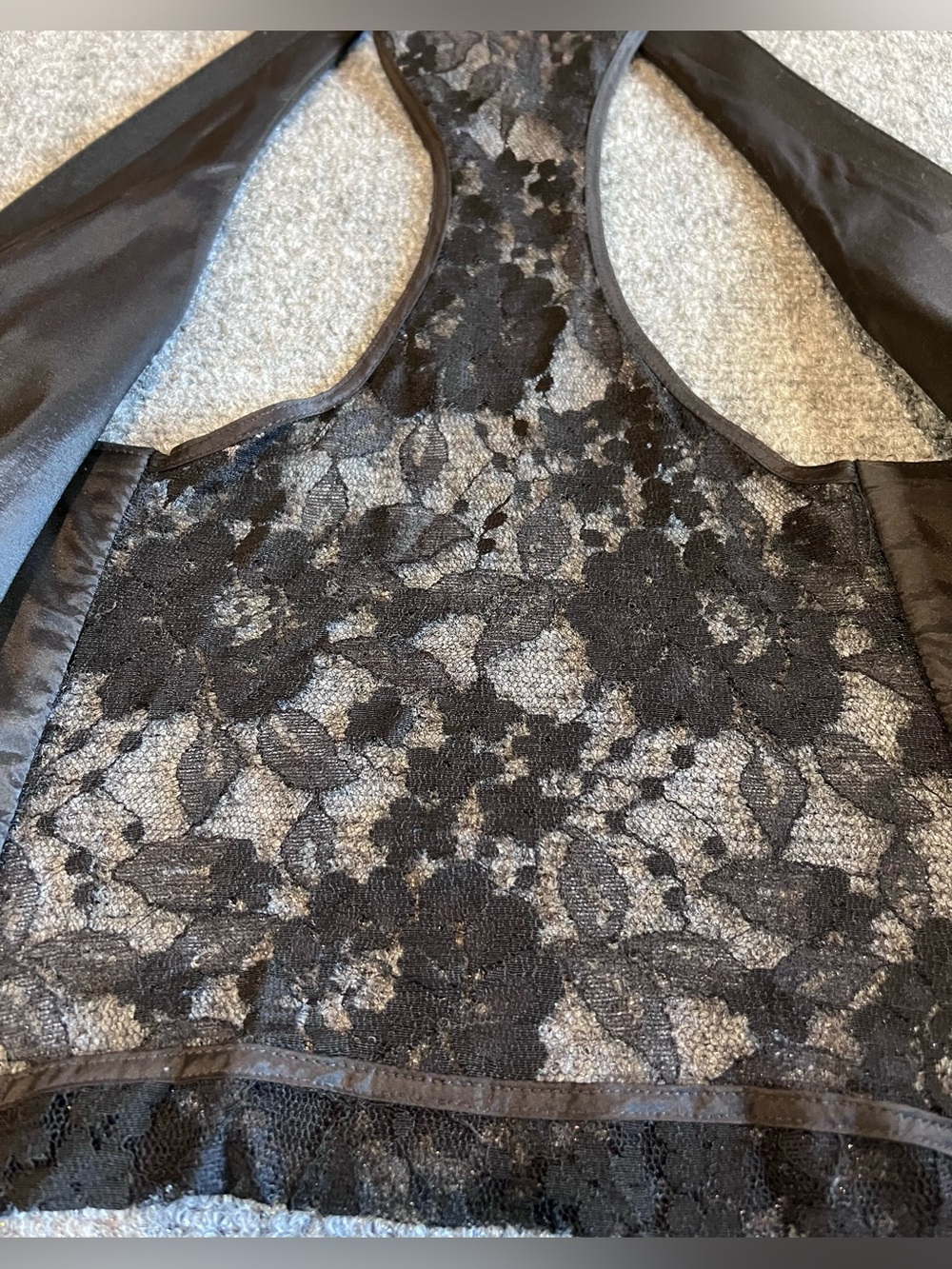 Women’s Black Lace Racer Back Button Vest - Size 2 - by Express - Picture 9 of 16